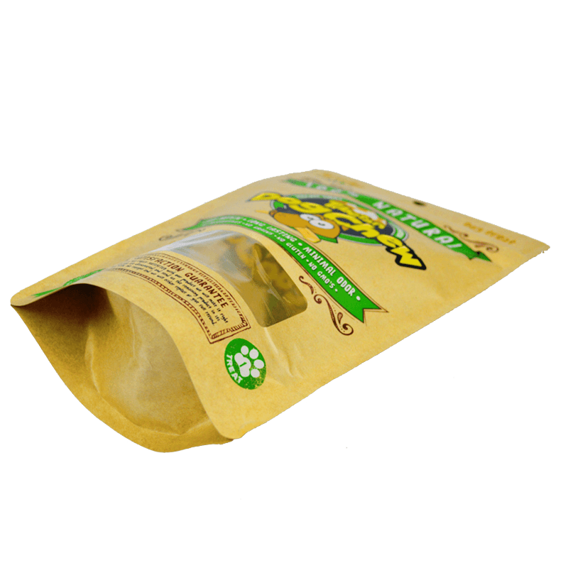 13.Creative design yellow kraft paper and PLA packaging bags for dog foods (2)