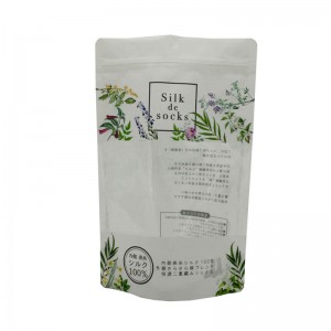 Free sample for Printed Tea Packing Pouches - White kraft paper and PLA dried food packaging bags with easy zipper – Oemy
