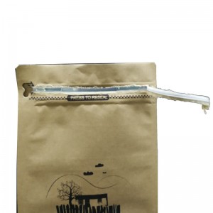 ECO friendly packaging kraft paper bags for tea leaves with easy zipper
