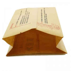 ECO friendly packaging kraft paper back sealed bags for nuts packing