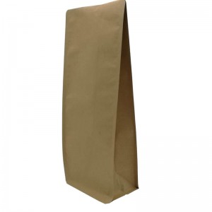 ECO friendly yellow kraft paper gusset bags for tea leaves