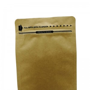Good quality China 100% Natural Square Bottom Canvas Coffee Packaging Pouch Bag