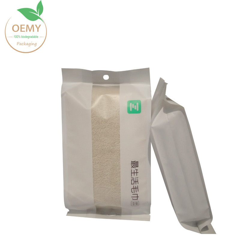 China Professional Home Compostable Pla Bag Supplier –  China supplier of four side sealed gusset packaging bags for towel   – Oemy