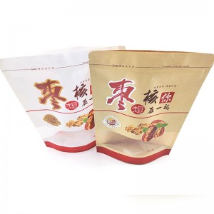Clear printing nut packaging bags with transparent window