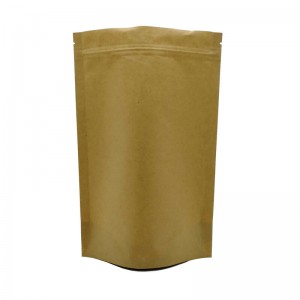 Biodegradable PLA and yellow kraft paper stand up packaging bags