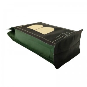 PLA and kraft paper gusset bags with easy zipper and air valve