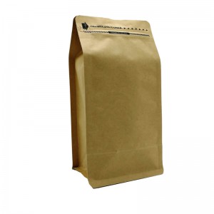 100% Eco-friendly Material Certified PLA Compostable kraft Paper Bag with zipper for coffee and tea leaves