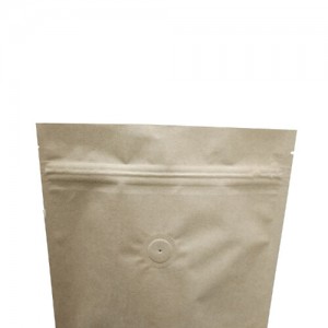 Biodegradable Kraft paper bag with clear window for tea and coffee powder