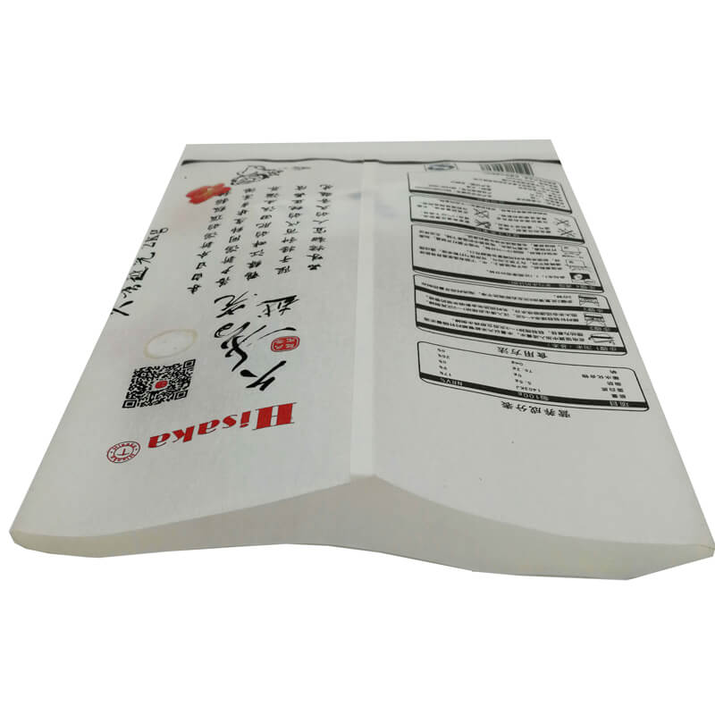 Op de rug verzegelde ambachtelijke papieren rijstverpakkingszakken met luchtventiel (4)