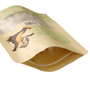 Creative nut packaging bags with transparent window and biodegradable zipper