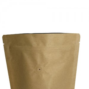 PLA kraft Paper Bag with PLA valve for tea and coffee