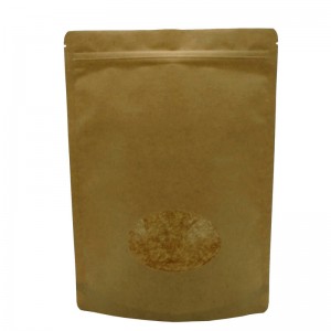 Brown craft paper French fries packaging bags without any printing