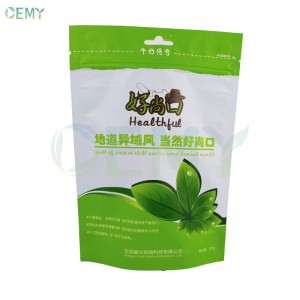 Chinese wholesale Opp Packing Bags - Environmental friendly stand up pouch dried food packaging bags with PLA zipper – Oemy