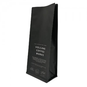 Wholesale Price China Block Matte Blue Custom Printed 12oz Coffee Bag With Valve And Tin Tie
