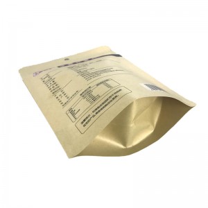 Craft paper stand up nut packaging bags with round handing hole