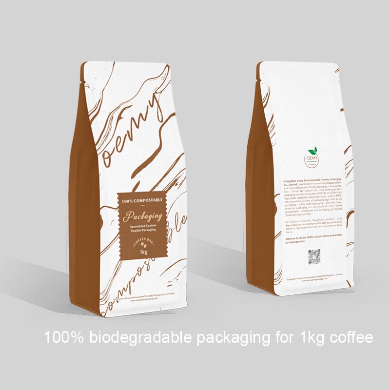 biodegradable packaging for 1kg coffee