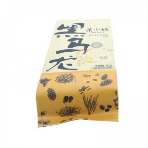 Back sealed gusset craft paper packaging bags for dried fruit