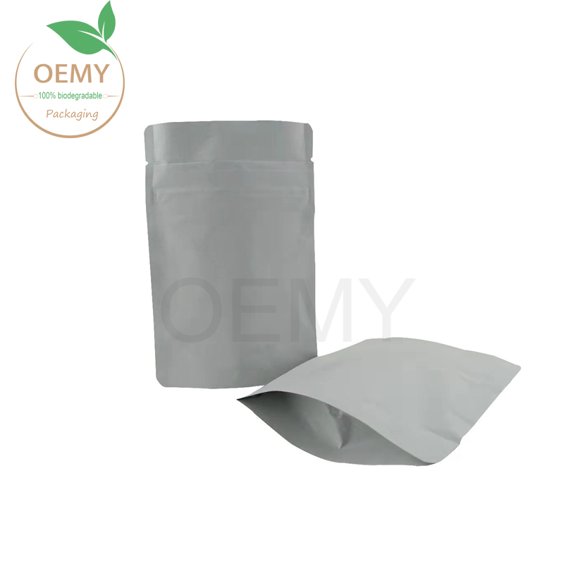 China Professional Home Compostable Paper Pouches Supplier –   Stand up pouch with child resistant zipper, that made of fully biodegradable packaging bags. – Oemy