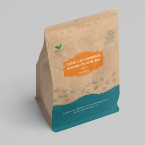 Custom brown kraft paper packaging for 250g coffee bean