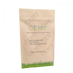 High reputation China Eco-Friendly Folding Kraft Paper Bag for Coffee Factory Manufacture Directly