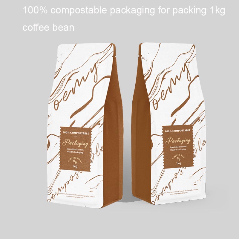 compostable packaging for 1kg coffee
