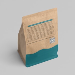 Custom brown kraft paper packaging for 250g coffee bean