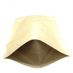Biodegradable Kraft paper bag with clear window for tea and coffee powder