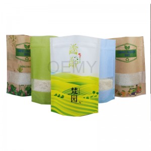 ECO friendly material stand up packaging kraft paper bags for tea leaves packing