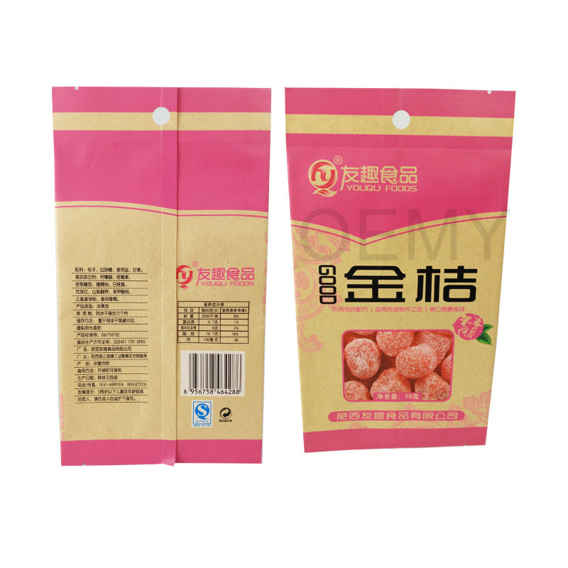 China Professional 4 Side Sealed Bags Supplier –  Wholesale OEM Fsc Bsci Audited Dry Fruit Packaging Design – Oemy